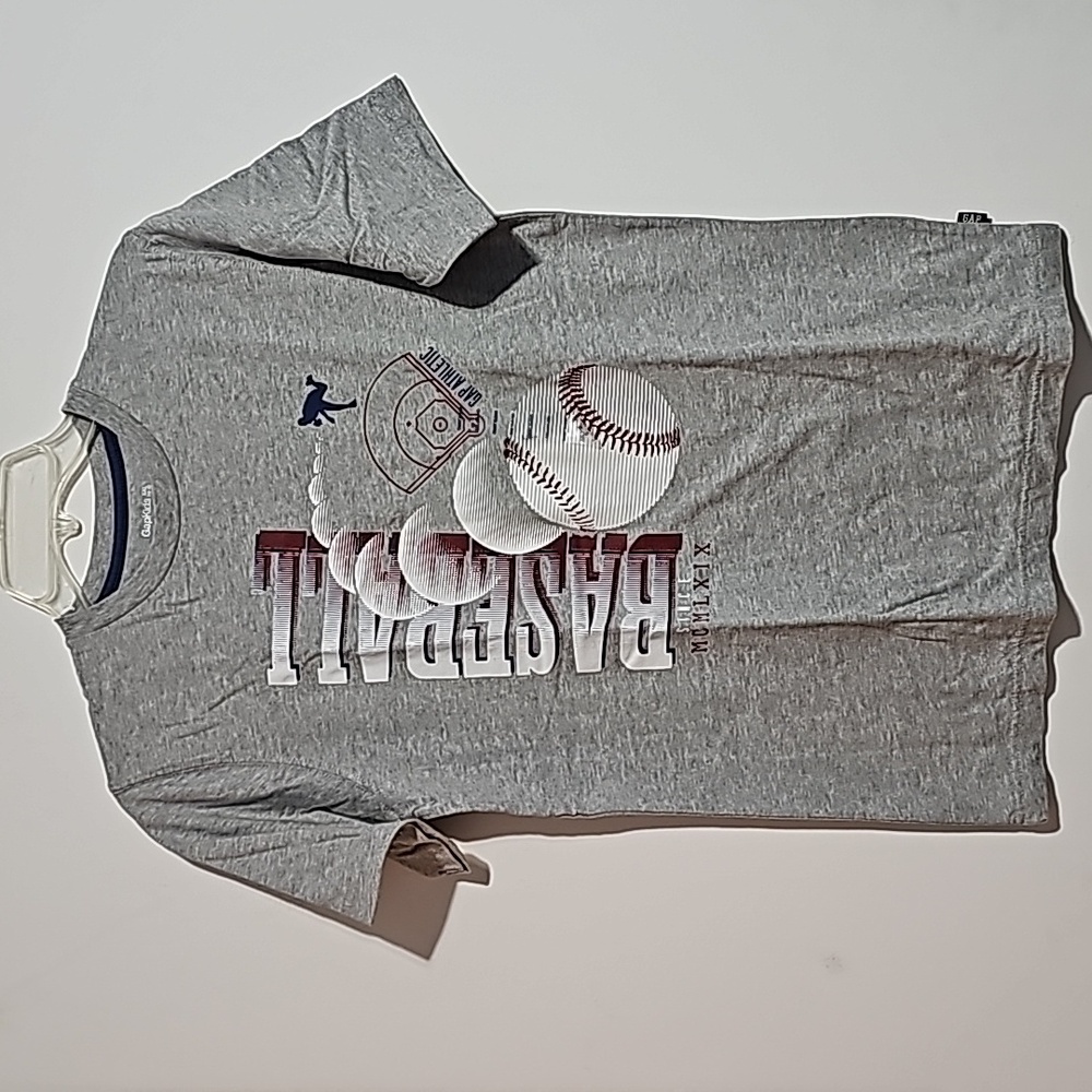 New GAP Kids Short Sleeve Baseball Tee Shirt Sz XXL 14 16